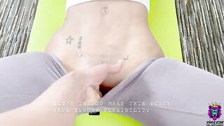 A naive yoga student with a thick ass gets fucked hard after taking a stretching class