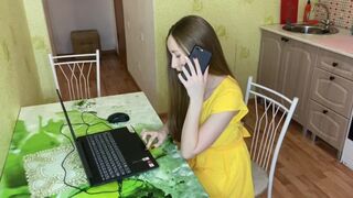 The computer broke down, called a friend to fix it and have sex