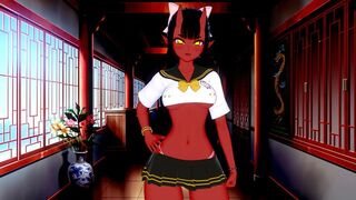 The succubus is too horny, so she decided to fuck with me