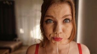 My stepsister messed with me and I made a record cumshot on her face
