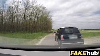 A hot girl was stopped by a fake cop and then they got down and dirty