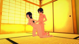 Hinata Hyuga, shy and reserved, gets intimate with classmate after school