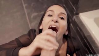 Five-star blowjob and fuckface for Danika Mori’s big dick from an extra-small partner