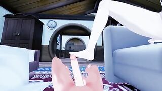 Foot job with Lumine from Genshin Impact in the kinkiest way