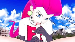 Jessie from Team Rocket wants to fuck your Pokémon in this hentai POV scene