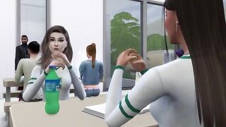 The student seduces her teacher to come home and have sex