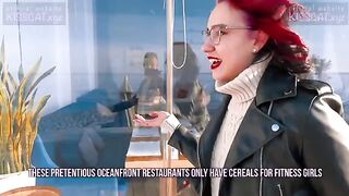 Kiss Cat loves breakfast with sausage - Public Agent pickup Russian student for outdoor sex