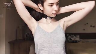 The young schoolgirl is preparing for a hard BDSM casting