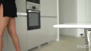 Step mom caught her step son jerking off and helps him finish fast