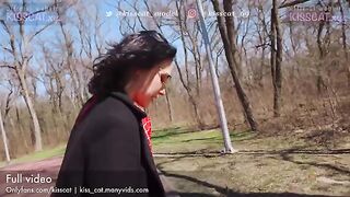 A walk in Nature ended up in hard outdoor sex - Public Agent