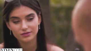 Shy brunette Stefany from VIXEN loses control with Alberto