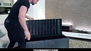 A tiny babe, Lana Roy, got her asshole gapped by a big dick