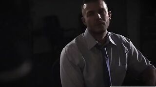Babe Evelyn Claire fucks with a shady reporter in the office