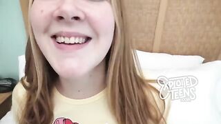 Redhead teen with freckles and red bush gets fucked hard