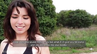 A cute runner girl got fucked on the city streets