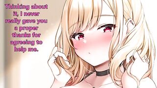 My dress up darling anime Kitagawa Marin's handjob hentai