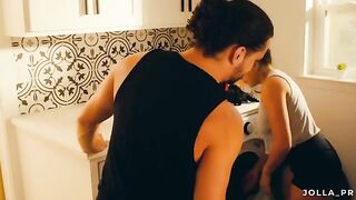 Husband helped with chores and got intimate rewards from his hot Latina housewife, Jolla PR