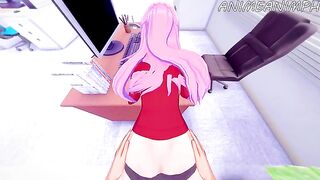 Shikimori Micchon gets her pussy filled with cock in this hot hentai scene