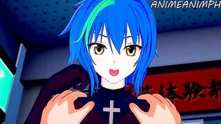 High School DxD Xenovia Quarta gets her pussy filled with cum in this hot hentai