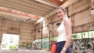 Tall blondie Verena Maxima gets fucked on the street