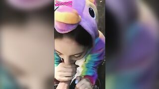 Babe ran away after getting fucked outdoors in a steamy prank