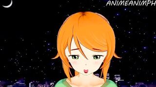 Playful Minecraft character Alex gets her pussy full of cum