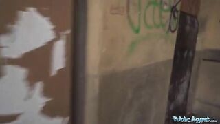 An 18-year-old babe is showing how she can handle a big dick in a basement