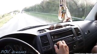 A pretty babe hitchhiking, Little Caprice, gets fucked on camera