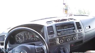A pretty babe hitchhiking, Little Caprice, gets fucked on camera