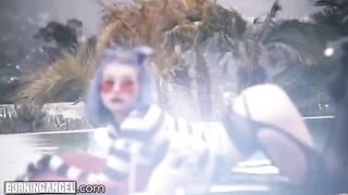 Goth princess Arya Fae gets her ass pounded hard