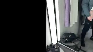 I did a big squirt and got fucked in the fitting room, walking around with cum on my face