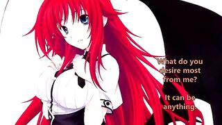 Rias welcomes her new servant - a hot hentai JOI scene