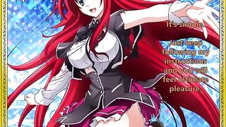 Rias welcomes her new servant - a hot hentai JOI scene