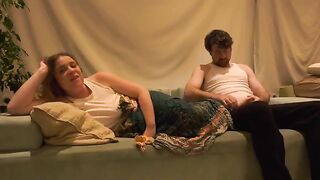 The evening alone with her stepmom turns into a passionate encounter
