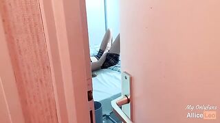 I observe my half-sister while she masturbates and I offered her my cock
