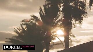 Gorgeous babes Ginebra Bellucci and Eve Sweet in sensual lesbian strapon sex