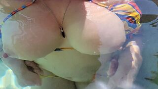 Step sister caught jerking off in the hot tub by surprise