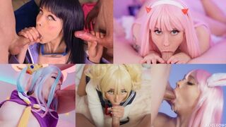 Best cosplay blowjob compilation featuring stunning Alice Bong