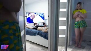 The stepdaughter continued to spy on her stepdad in a daring act