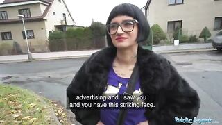 Candy Scott, French babe, gets her pussy filled with cash