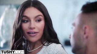 Gorgeous brunette April tries anal for the first time in a sensational HD video