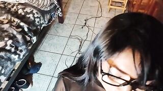A cute girl is fucking like a real model