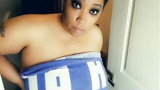 Ebony BBW gets cornered by her stepson in the closet and gets fucked