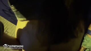 I fucked a Spanish chick in the street after a party and she squirted on me