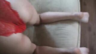 A cute baby loves to be spanked, and this is very exciting for her