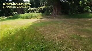 A risky sex adventure in the countryside with a facial finish