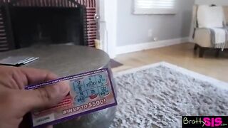 Petite step sis gets on her bro’s dick sucking duty in this steamy scene
