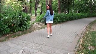 Great blowjob in the park with Luna Roulette’s charm