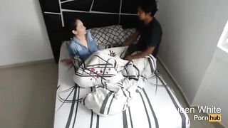 A guy has sex with his friend's girl in her room
