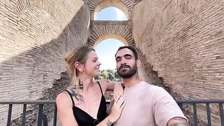 A romantic sex adventure in the streets of Rome, just like a dream